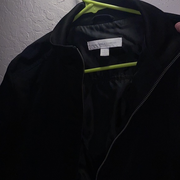 Black Jacket from New York and Company all zippers work size small - Picture 5 of 7